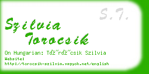 szilvia torocsik business card